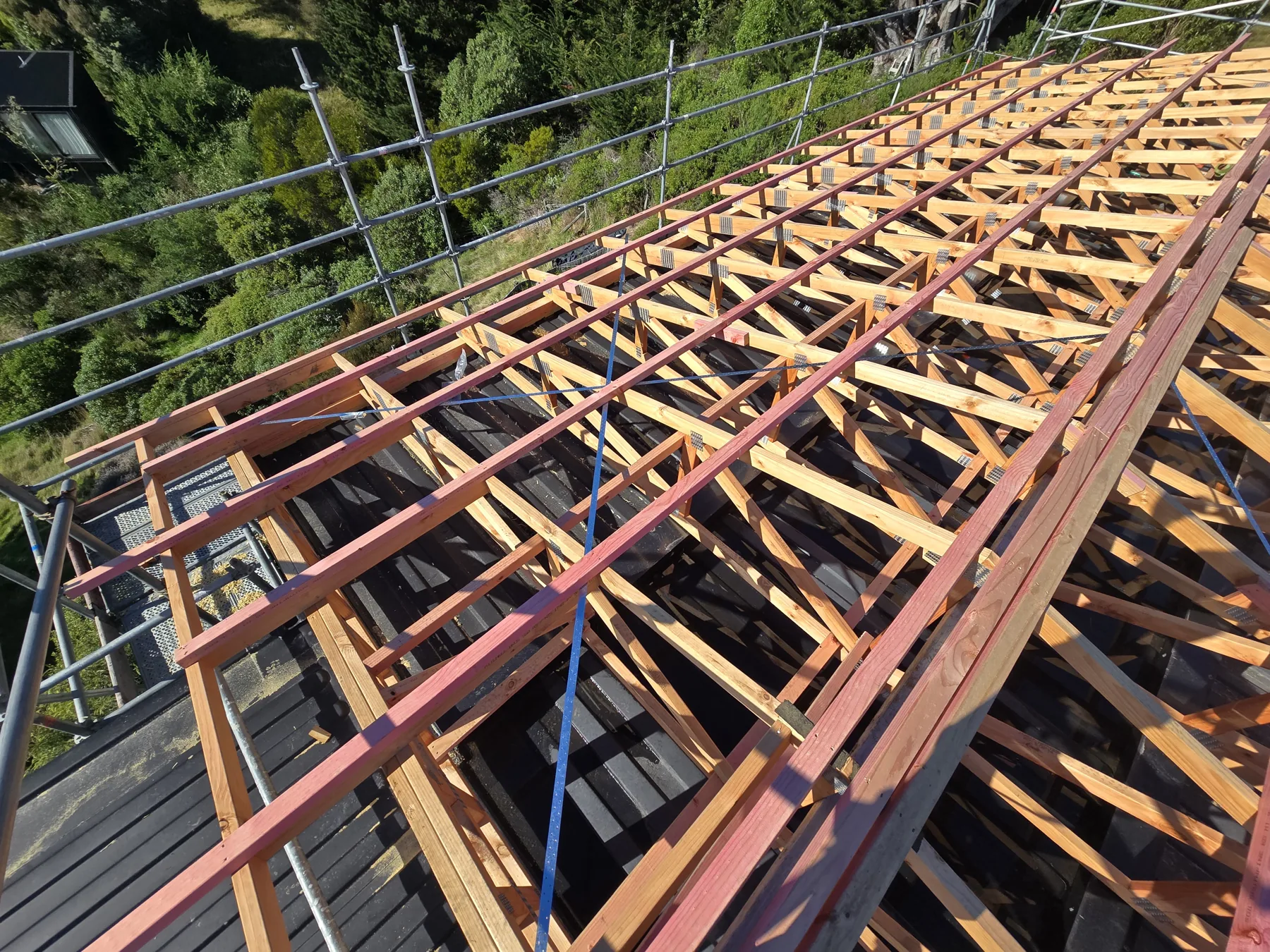 Container home construction progress