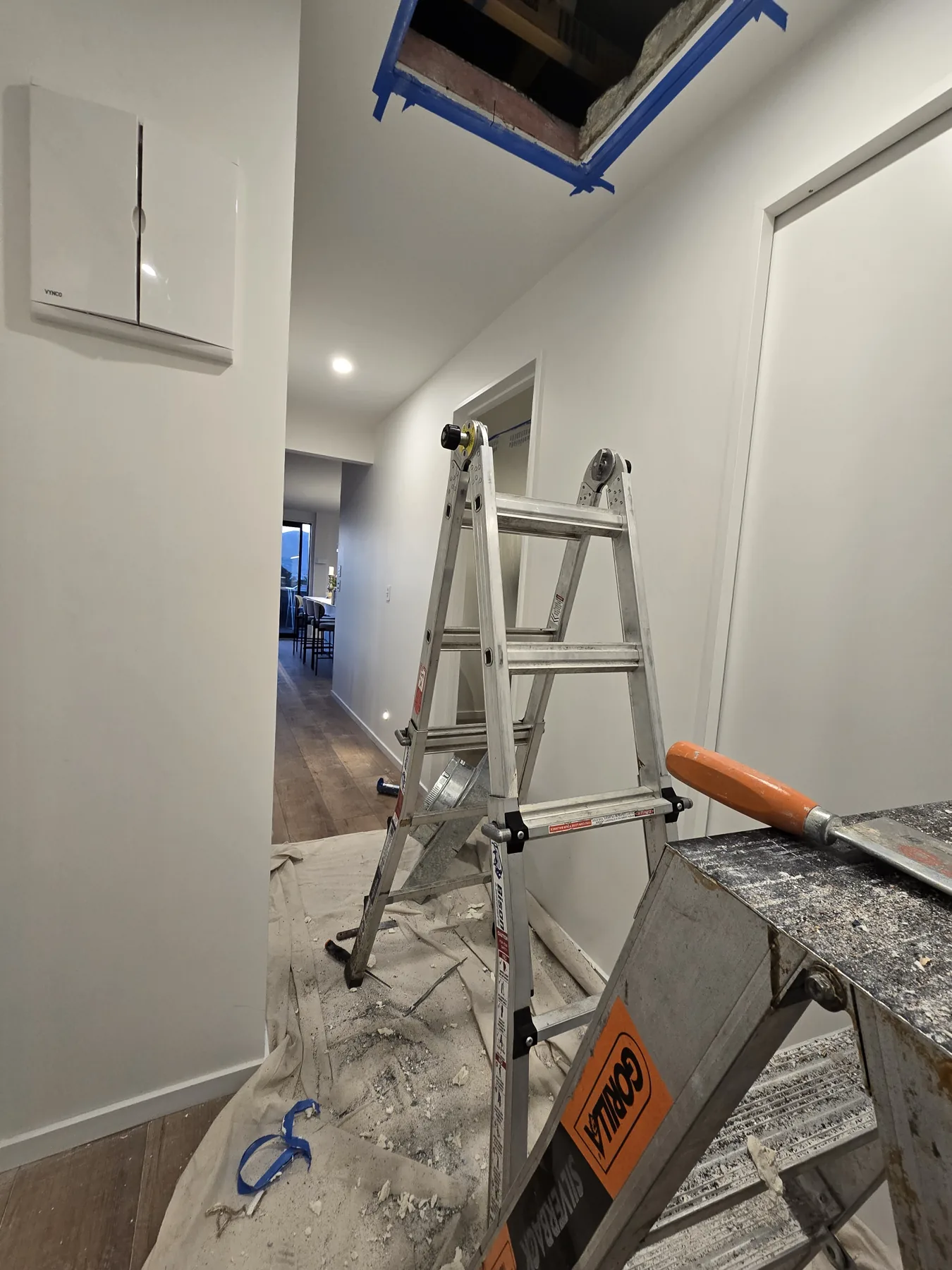 Container home construction progress