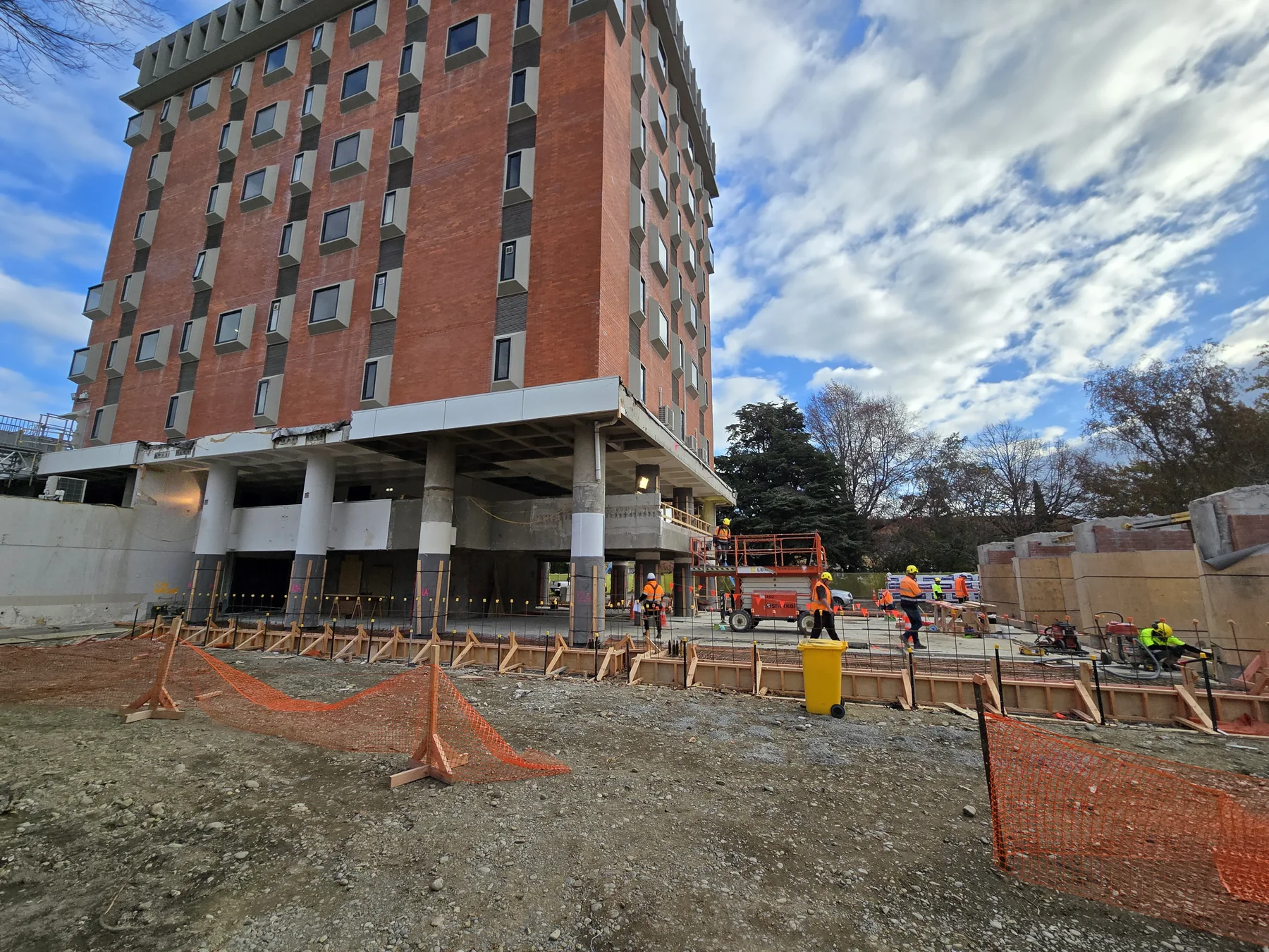 George Forbes Building with ground floor construction works in progress
