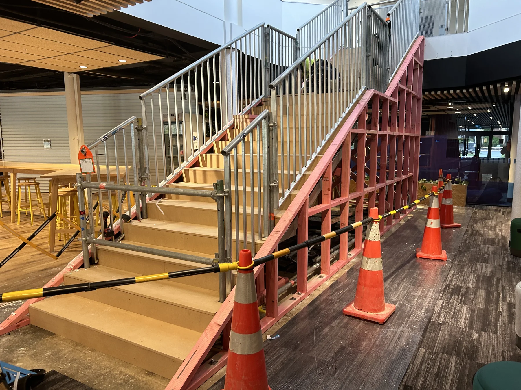 New internal stair being installed within the completed ground floor environment